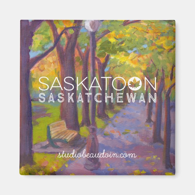 Imán Saskatoon Autumn Walk - Fridge Magnet (Frente)