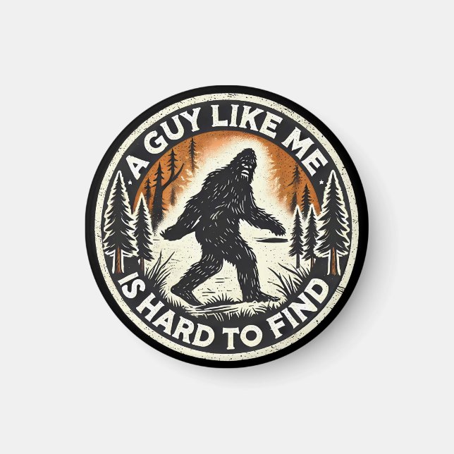 Imán Sasquatch Bigfoot Criptid Aventura en el Bosque (Frente)