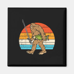 Imán Sasquatch Bigfoot Pesca Retro Pescador Hombres Muj
