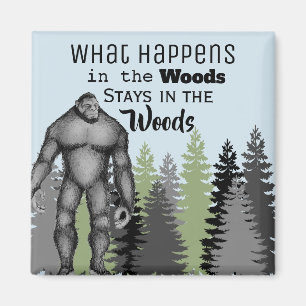 Imán Sasquatch divertido