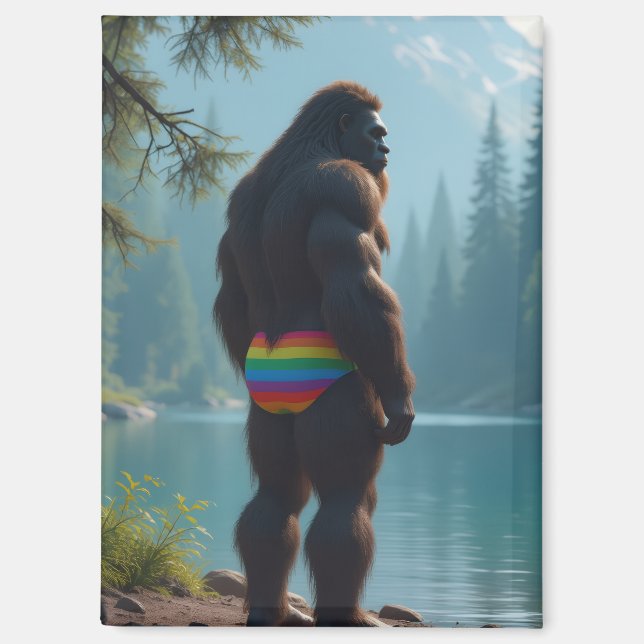 Imán Sasquatch en flor (Anverso)