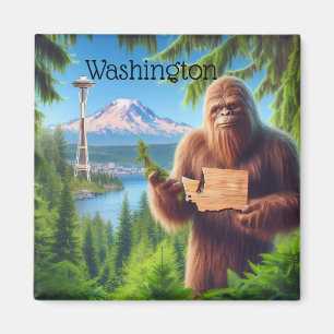 Imán Sasquatch Washington Souvenir Travel Gift