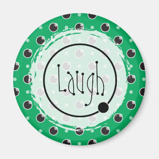 Imán Sassy Polka Dots Laugh Magnet - Verde
