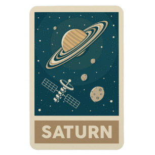 Imán Satélite Saturn Retro Galaxy
