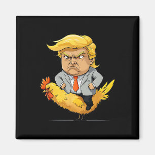 Imán Sátira de Jockey de Pollo de Trump - Humor Polític