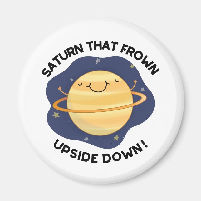 Imán Saturno Que Descartó El Funny Planet Pun (Frente)