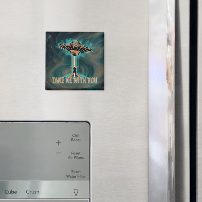 Imán Saucer volador de estilo de los años 60 (In situ (nevera))