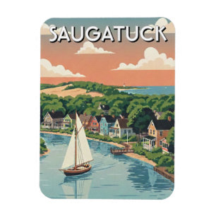 Imán Saugatuck Velero Viaje Michigan