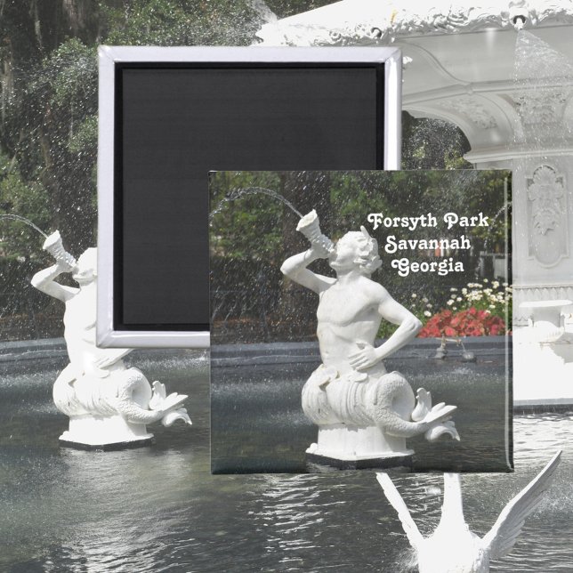 Imán Savannah GA Forsyth Park Fuente Triton (Subido por el creador)