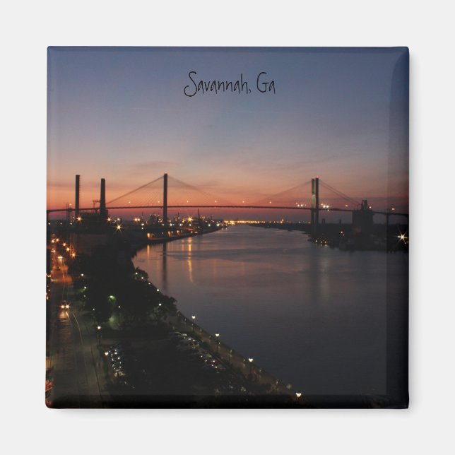 Imán Savannah, Ga Magnet (Frente)