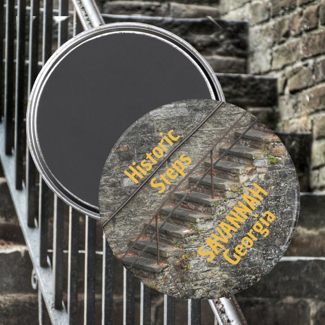 Imán Savannah Georgia Escaleras Históricas Fotografía (Subido por el creador)