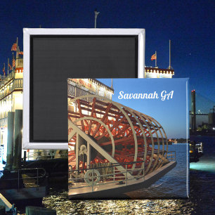Imán Savannah Georgia Riverboat Fotografía