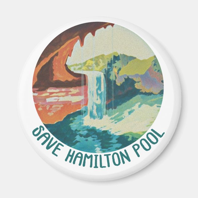 Imán Save Hamilton Pool - Kitchen Magnet (Frente)