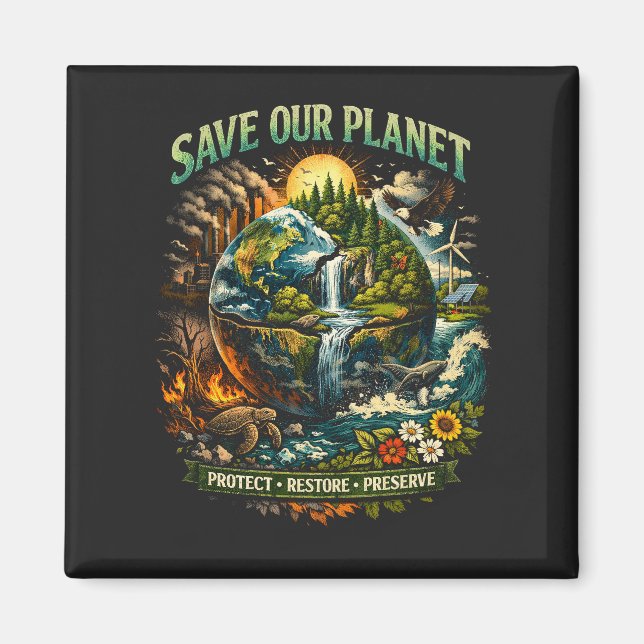 Imán Save Our Planet (Frente)