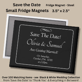 Imán Save The Date - Black & White with Infinity Scroll