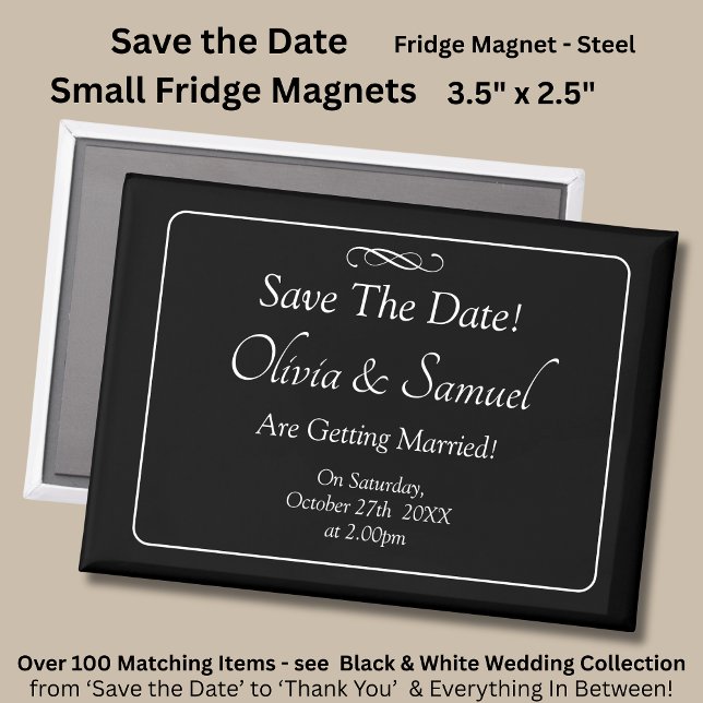 Imán Save The Date - Black & White with Infinity Scroll (Subido por el creador)