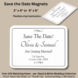 Imán Save The Date - Black & White with Infinity Scroll