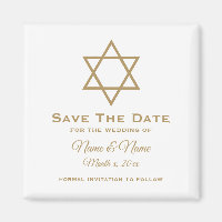 Save The Date Boda Magnet : Estrella de David