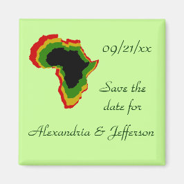 Imán "Save the Date" - Colores panafricanos
