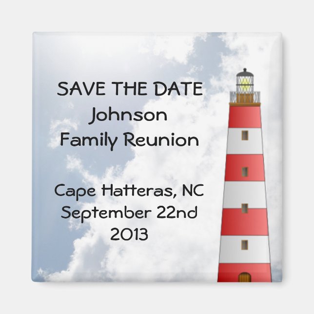 Imán Save the Date Family Reunion Beach Fun (Frente)