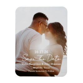 Imán Save The Date Flexible Photo Magnet