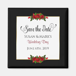 Imán Save the Date, Magnets, Red Rose Collection