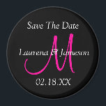 Imán Save The Date Monogram Magnet<br><div class="desc">Visit ArtisticPostage.  These Save The Date Magnets templates can easily be customized or personalized by the happy couple.  Personalization and customization options include photos,  pictures,  a monogram or monograms,  and/or the names of the bride and groom.</div>