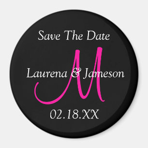 Imán Save The Date Monogram Magnet