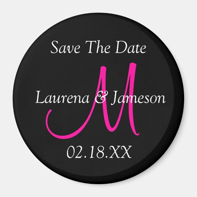 Imán Save The Date Monogram Magnet (Frente)