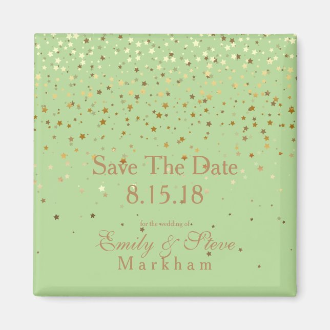 Imán Save the Date Petite Golden Stars Magnet-Apple (Frente)