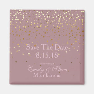Imán Save the Date Petite Golden Stars Magnet-DSTY Rosa