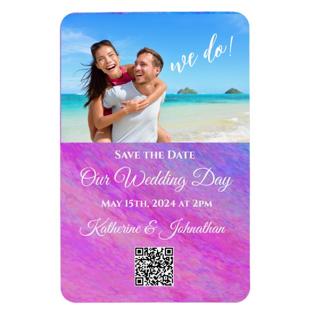 Imán Save the Date Photo Boda Magnet-Stardust Sea- (Vertical)