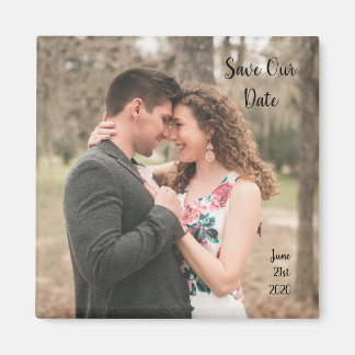 Imán Save The Date Wedding Photo Magnet