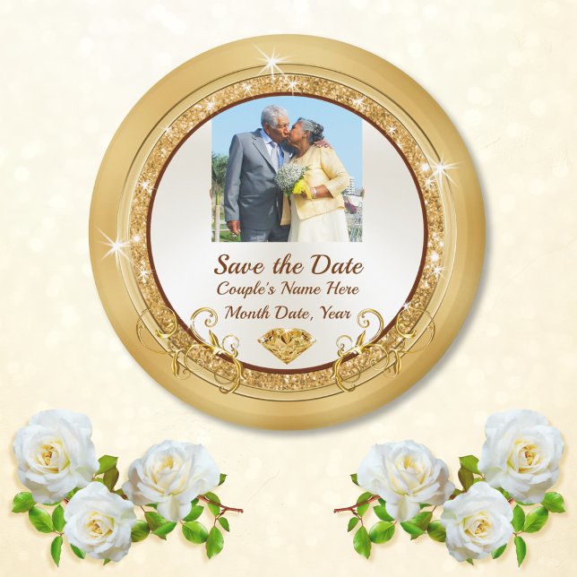Imán Save the Dates Baratos, Imanes de Foto Save the Da (Photo Save the Date Magnets. Cheap save the date magnets. 50th anniversary save the date magnets. )