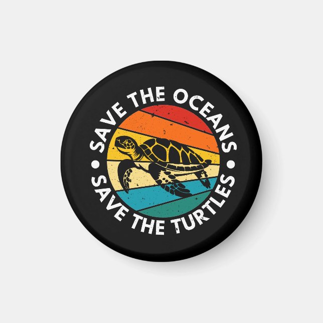 Imán Save The Oceans Save The Turtles (Frente)