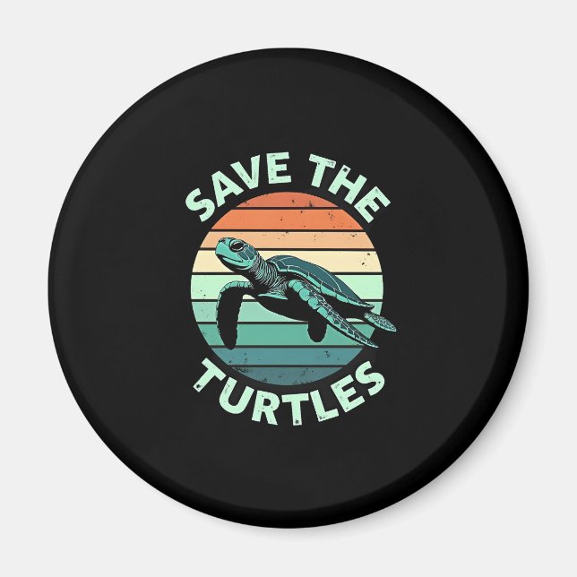 Imán Save The Turtles Animal Turtle Pet Lover (4) (Frente)