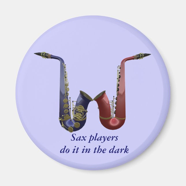 Imán Sax Jugadores Frigorífico Magnet (Frente)