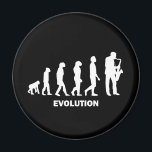 Imán Saxofón<br><div class="desc">Divertidos camisetas de la evolución del jugador saxofón,  camisetas y regalos para jugadores de sax. Unas divertidas prendas para los cumpleaños,  Navidades o cualquier ocasión.</div>