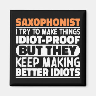 Imán Saxofonista Intenta Hacer Cosas Instrumento De Vie