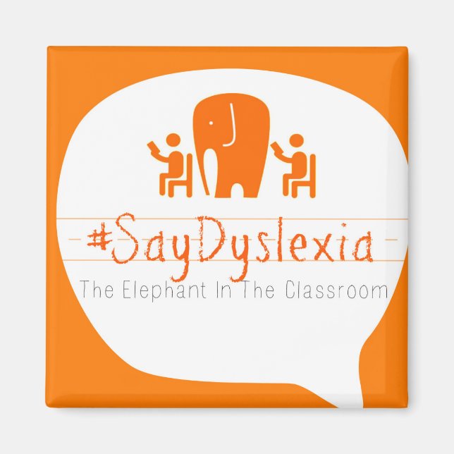 Imán #SayDyslexia - Logo de la burbuja de la voz (Frente)