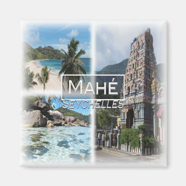 Imán SC0030 África, Seychelles, Mahe, nevera (Frente)