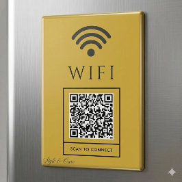 Imán Scan QR for Guest WiFi Magnet Sign Easy Access
