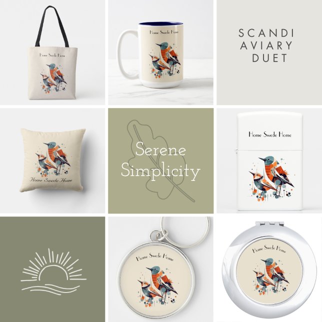 Imán Scandi Aviary Duet, personalizado (Subido por el creador)