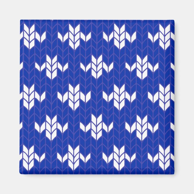 Imán SCANDIA BLUE KNIT Square Magnet (Frente)
