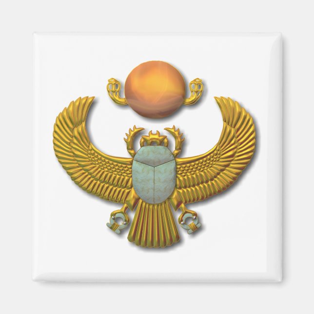 Imán Scarab sagrado egipcio antiguo - Oro (Frente)
