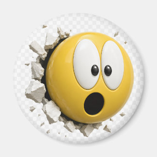 Imán Scaredy 3D Emoji Round Magnet