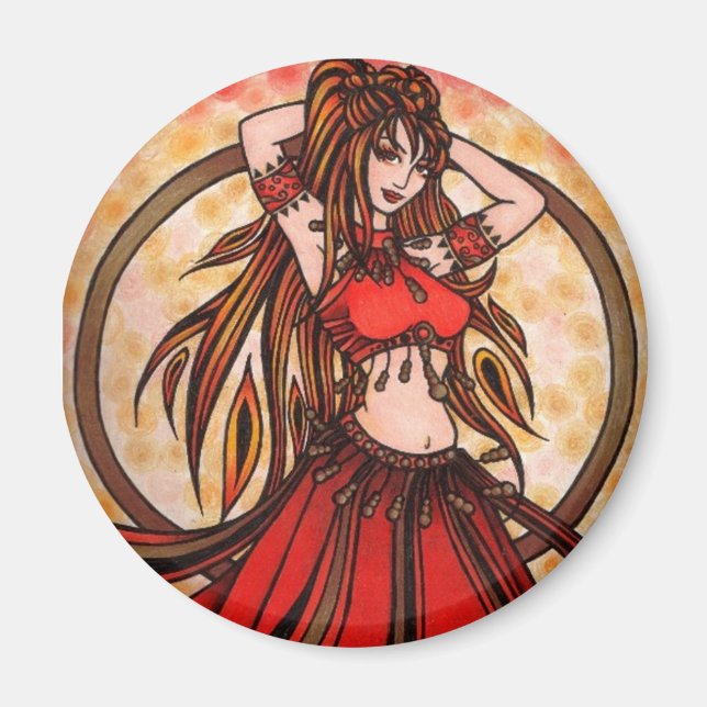 Imán Scarlet Belly Dancer Magnet (Frente)