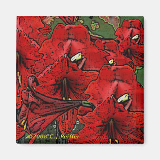 Imán 'Scarlet Lilies'