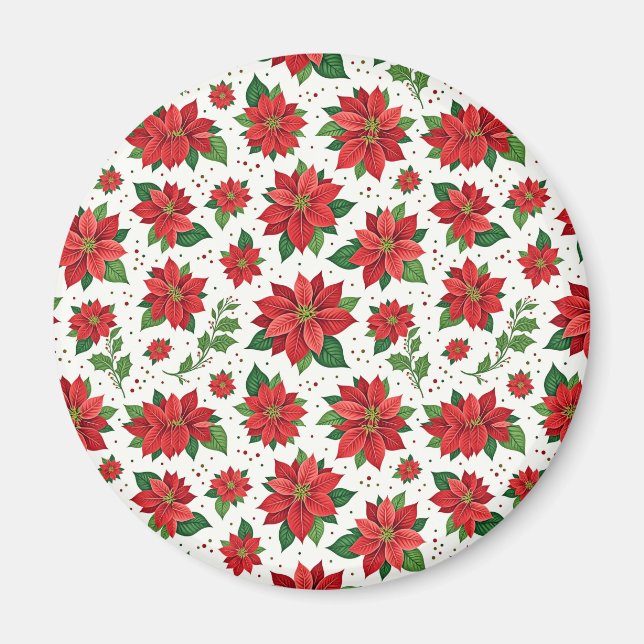 Imán Scarlet Poinsettias (Frente)