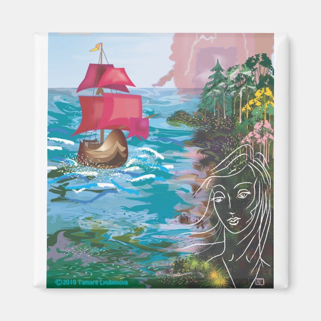 Imán Scarlet Sails Magnet (Frente)